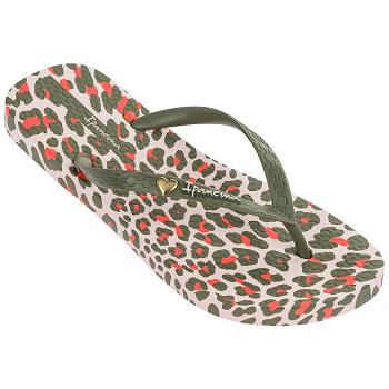 Ipanema Női Papucs Animal Print Cipő Khaki Akció 45012HUXS